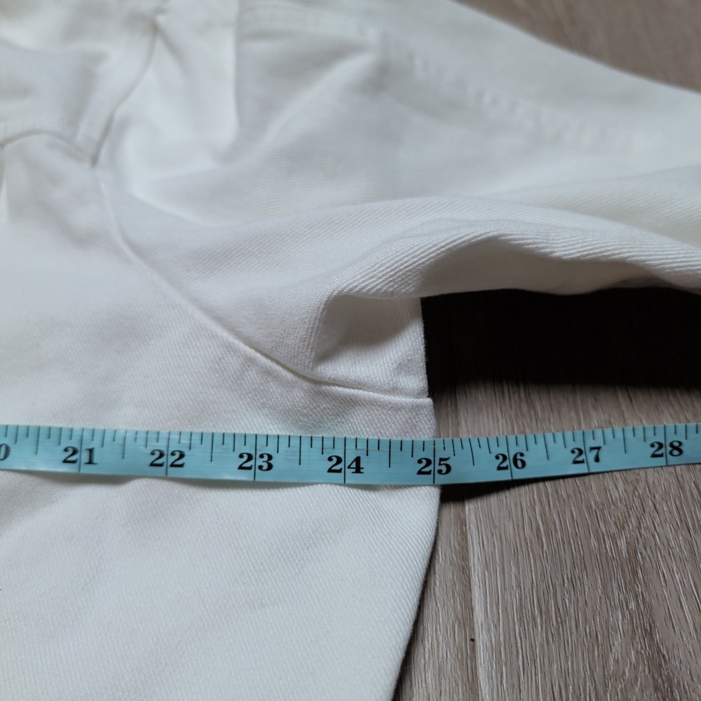 Vintage Zena Jeans Womens 2XL White Denim Jacket Cotton Button Front Plus Size - Picture 3 of 8